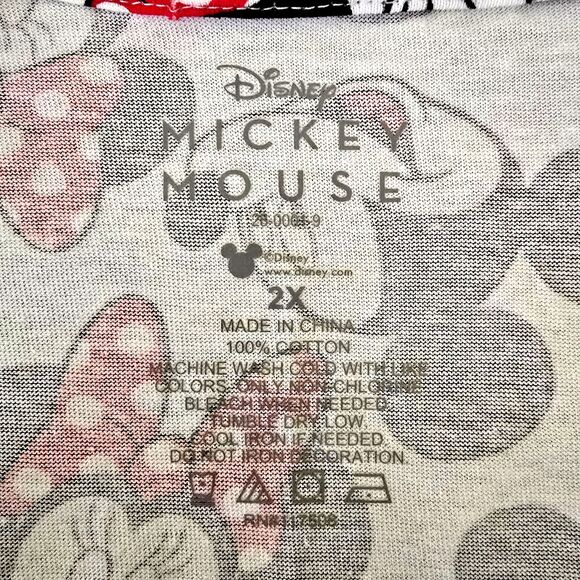 Disney Mickey Mouse & Minnie Faces T Shirt White 2X Disneyland Happy Wink Ears - Picture 5 of 6